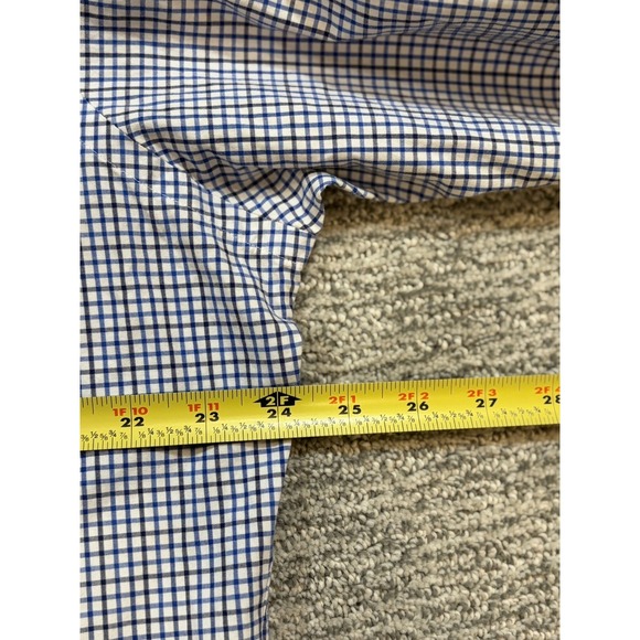 Polo Ralph Lauren Classic Fit Plaid Blue Button Down Shirt Mens Large Navy Pony - Picture 7 of 9
